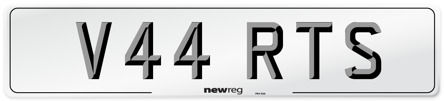 V44 RTS Number Plate from New Reg
